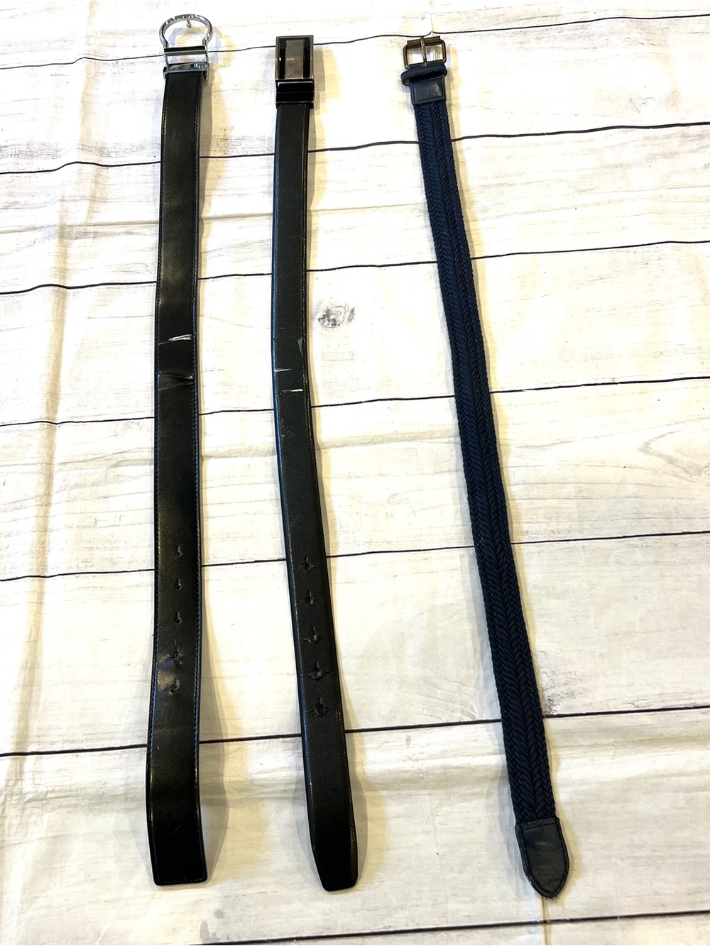 Boys Black & Navy Belts - Classic Leather and Woven Styles